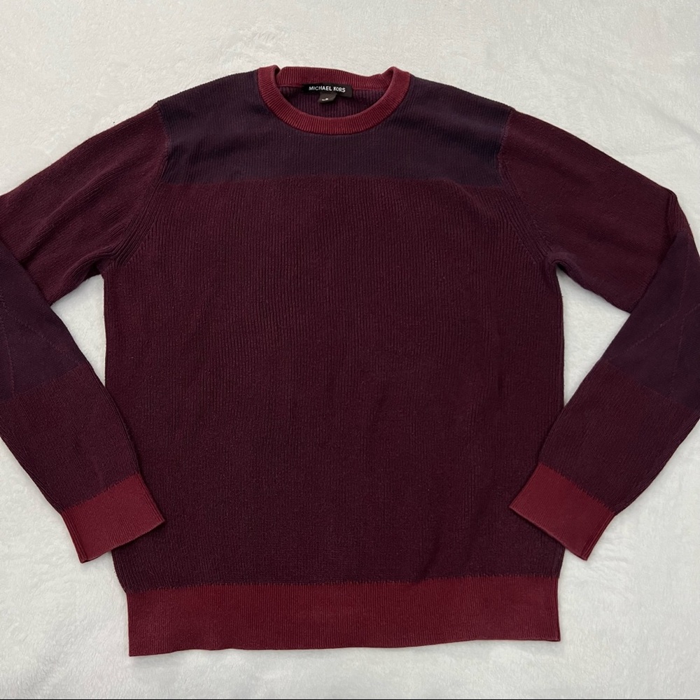 Michael Kors Crew Neck Cotton Pullover Sweater
